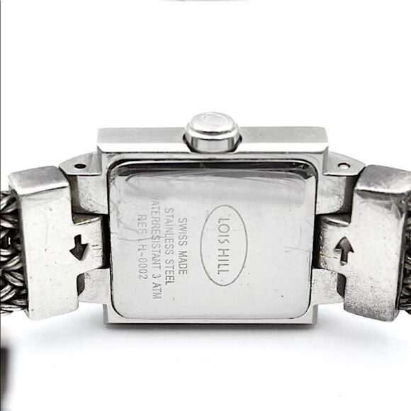 LOIS HILL Sterling Silver Pink Scroll Filigree Thai Flat Weave Bracelet Watch - Picture 7 of 16